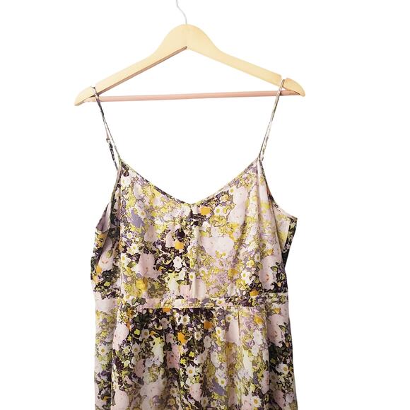 Madewell Sungarden Floral Silk Sleeveless Mini Dress Size 12 - Picture 2 of 9